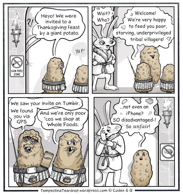 The Potato Cannibals respond to Terri's Invitation to CHORF HQ for Thanksgiving